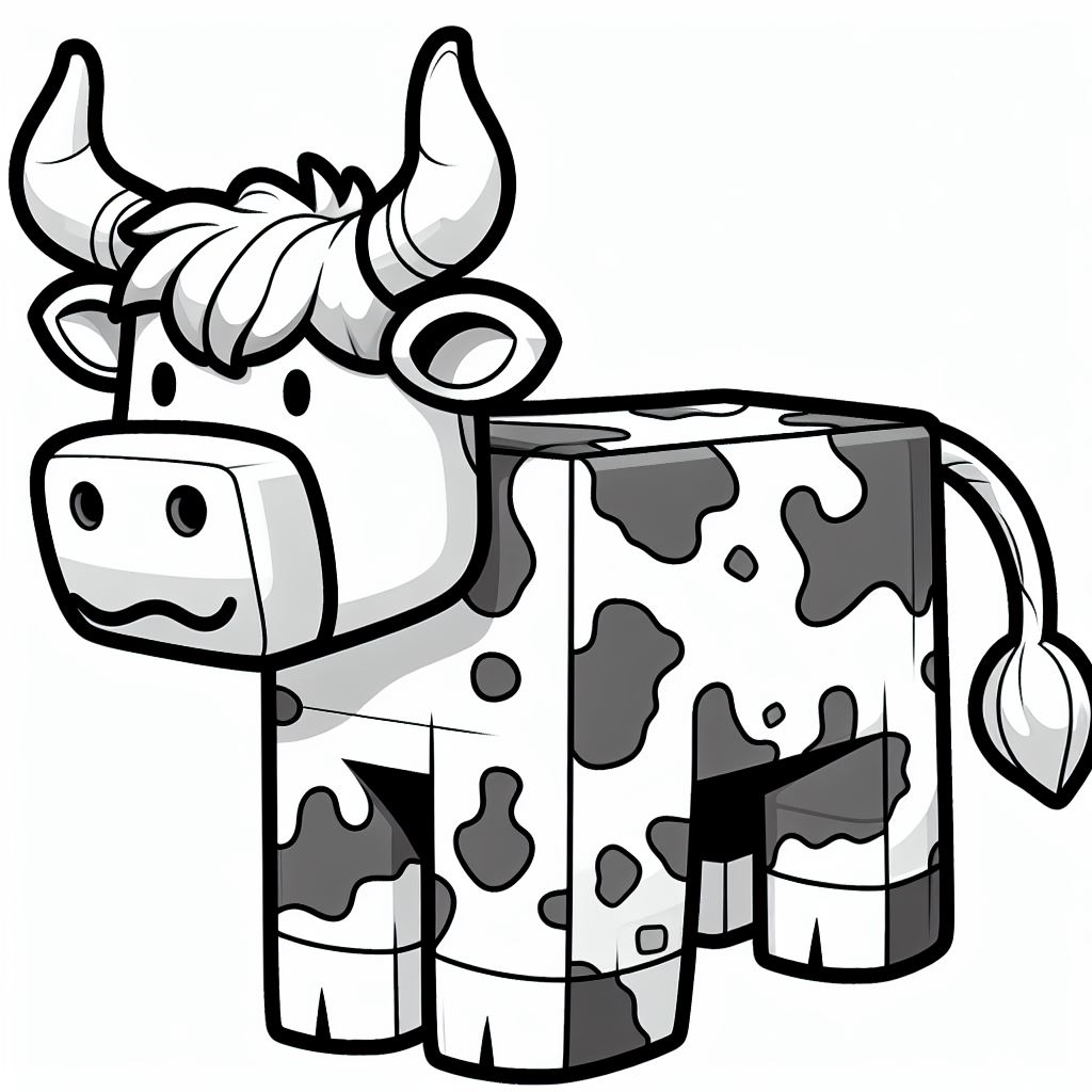 Roblox cow coloring